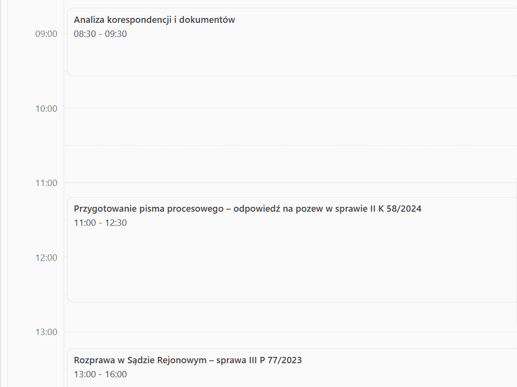 Pilnowanie terminów